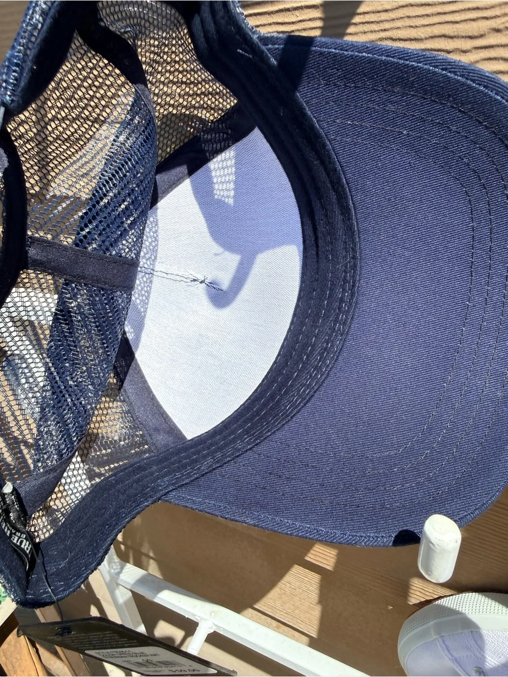 True Religion Navy Blue Logo Baseball Cap with Crystal Chain
